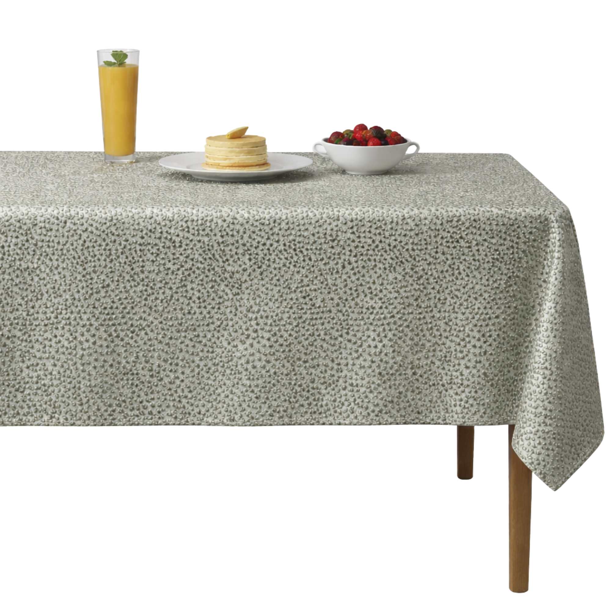 Sparkle Metallic Jacquard Tablecloth – Grey