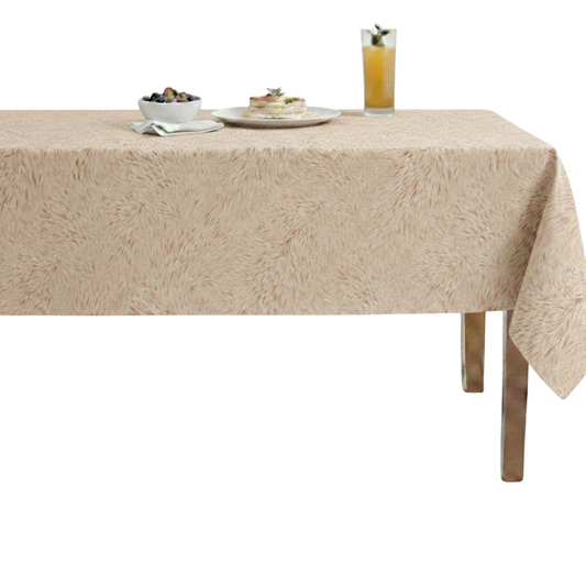 Abstract Crushed Velvet Tablecloth –Blush
