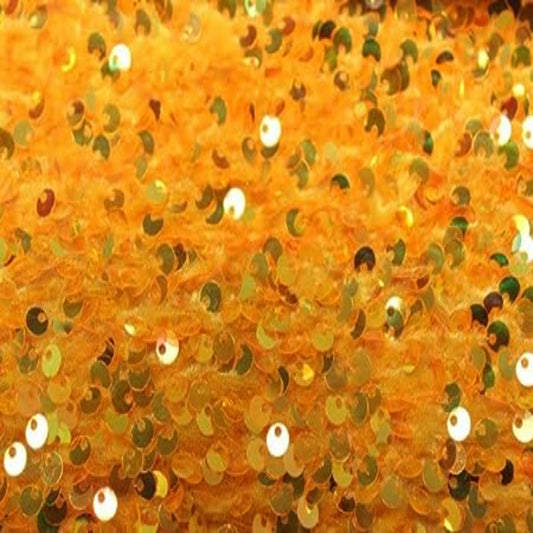 Stretch Velvet Sequin Tablcloth - Orange