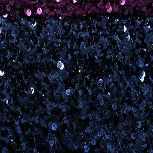 Stretch Velvet Sequin Tablcloth - Moonlight Blue