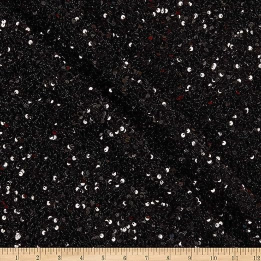 Stretch Velvet Sequin Fabric by The Yard 