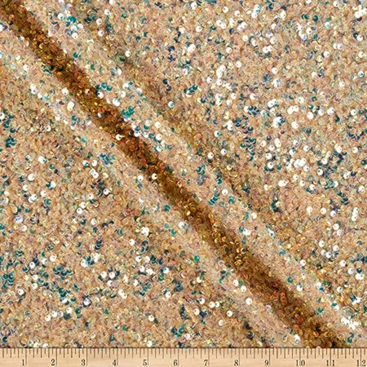 Stretch Velvet Sequin Tablcloth - Sunburst