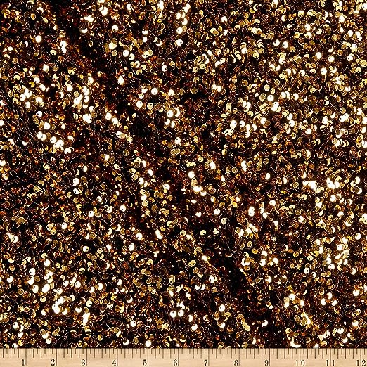 Stretch Velvet Sequin Tablcloth - Gold/Black