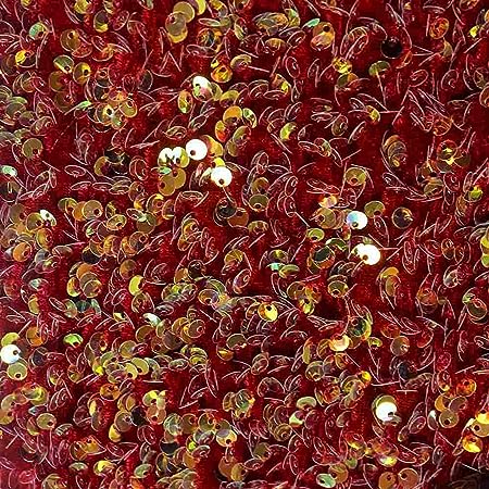 Stretch Velvet Sequin Tablcloth - Crimson