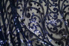 navy-1 ANDORRA Mesh Sequin Fabric by the Yard - 52 Inch Wide