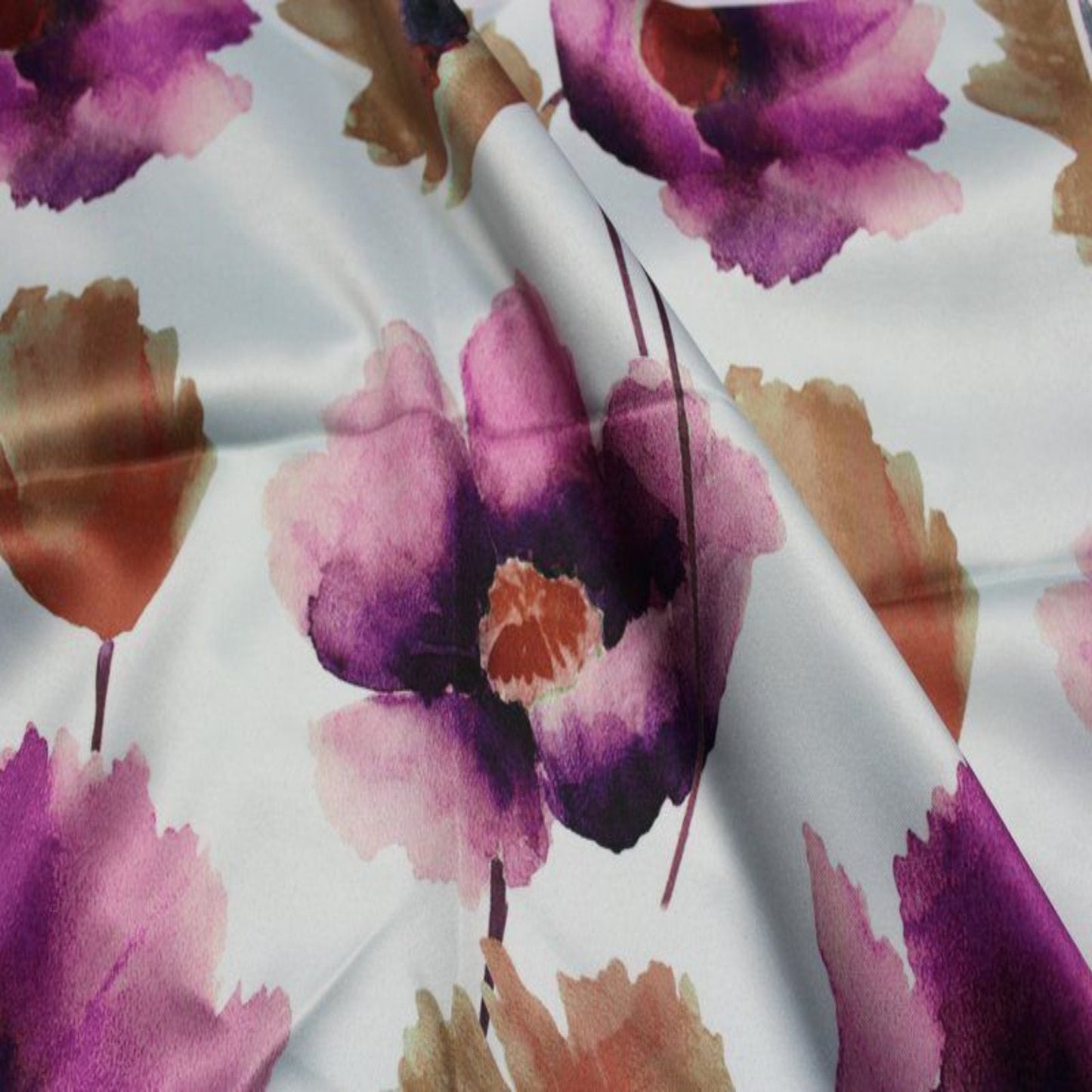 ANTHIUM - Floral Digital Print Satin | Tablecloth - Autumn