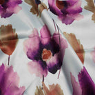 Autumn - Solid Digital Print Satin Fabric - Cotton Hand - 58 Inch. in Width Fabric by the Yard - 58 Inch Wide