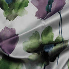 Plum - Solid Digital Print Satin Fabric - Cotton Hand - 58 Inch. in Width Fabric by the Yard - 58 Inch Wide