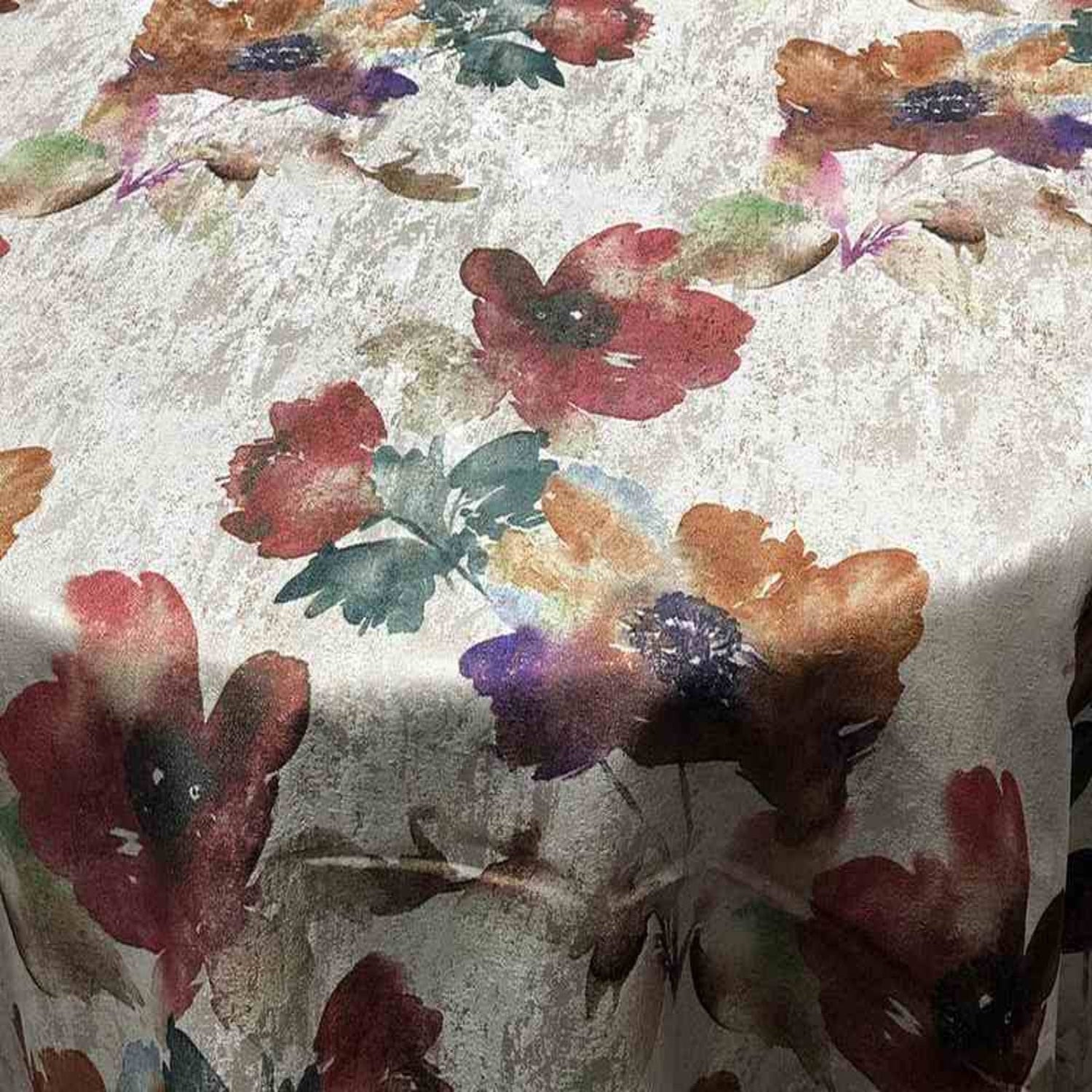 Mauve ASTER Floral Digital Print Metallic - Custom Tablecloths