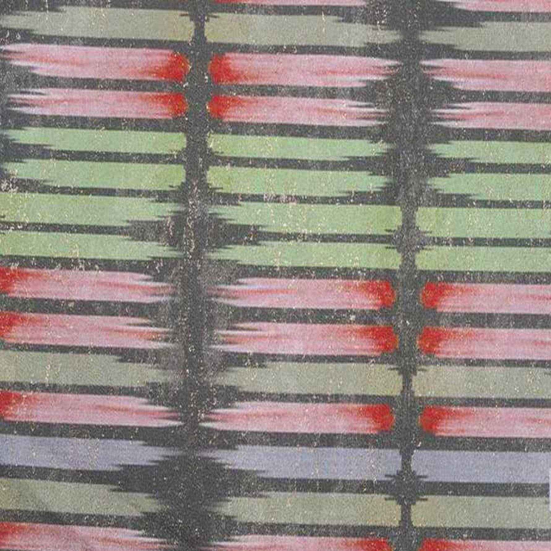 Misty Grey AURURA Rectangular Blocks Digital Print Metallic Fabric - Cotton Hand - 58 Inch. in Width Fabric by the Yard - 58 Inch Wide