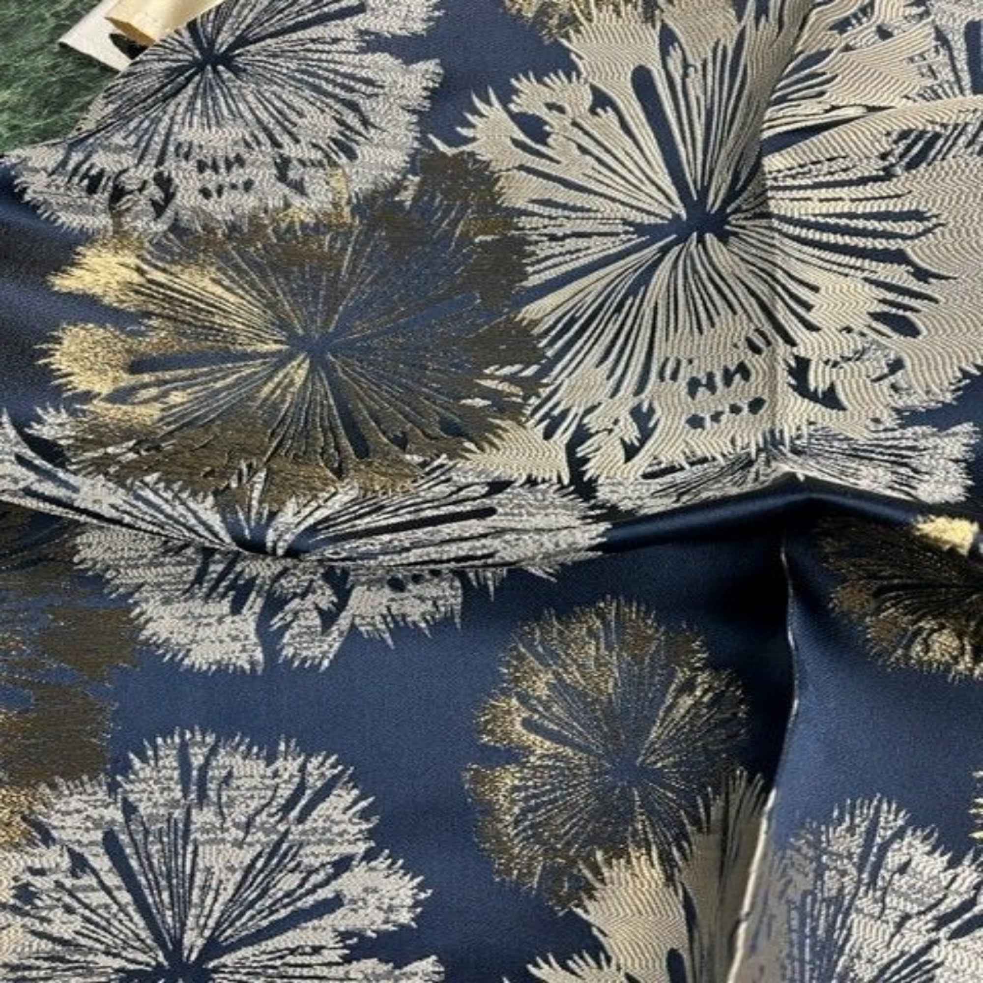 Navy Allium Jacquard - Custom Tablecloths