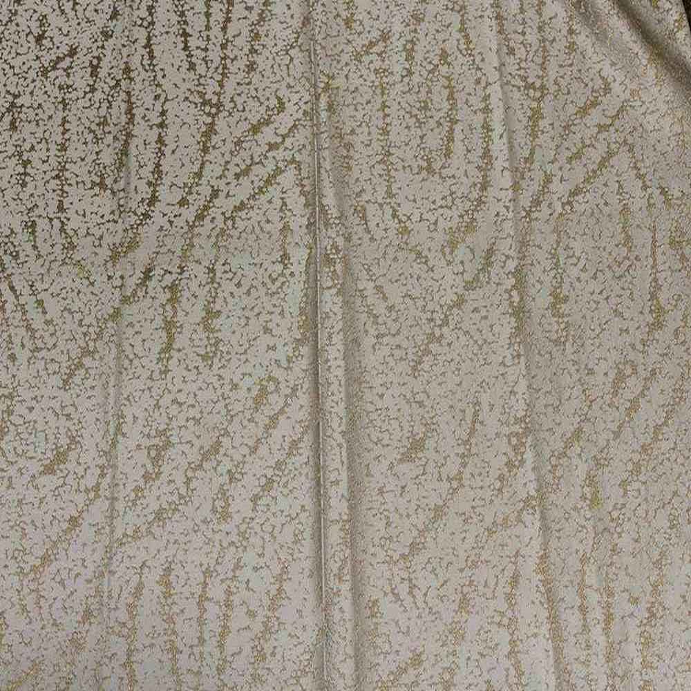 Ivory/Gold Beaconsfield Metallic Embroidery Jacquard Fabric by the Yard - 57 Inch Wide