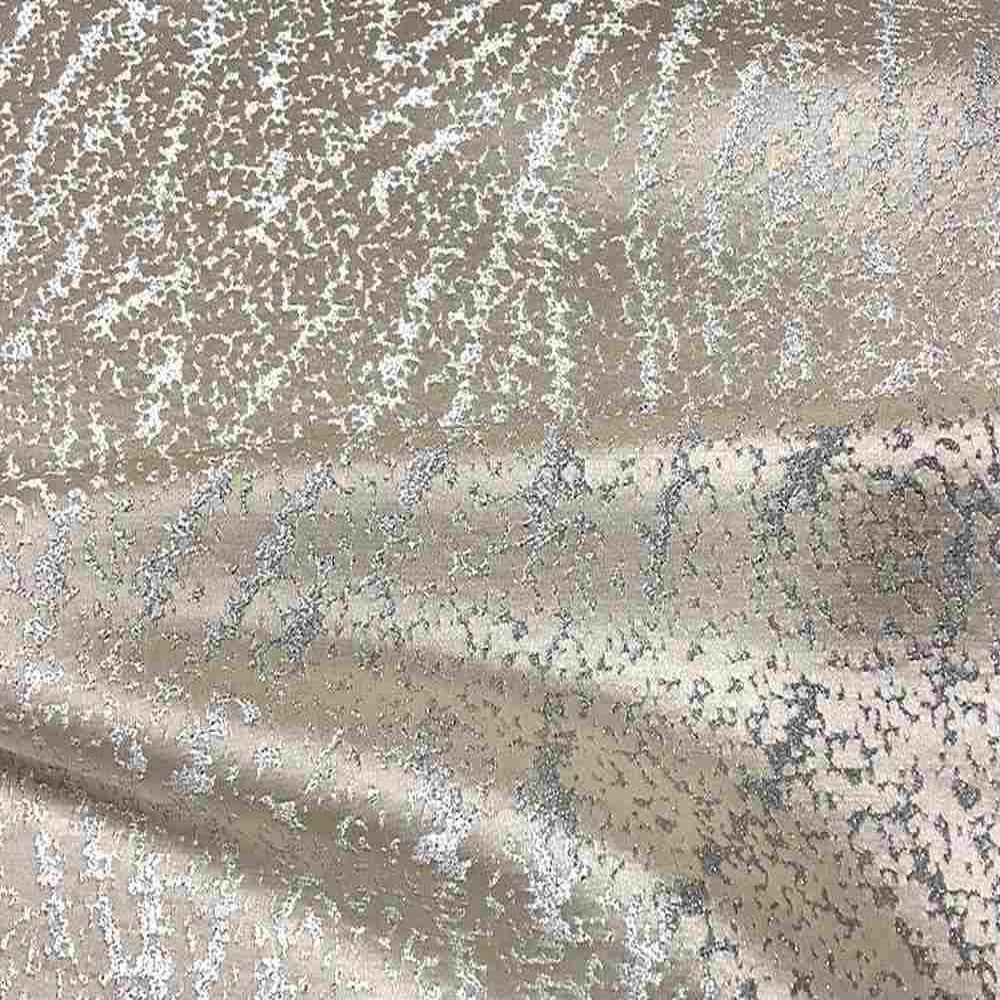 Ivory/Gold Beaconsfield Metallic Embroidery Jacquard Fabric by the Yard - 57 Inch Wide