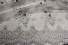 silver-1 BLOSSOM/B Embroidered Sheer With Sequin Fabric by the Yard - 54 Inch Wide