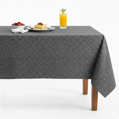 Beacon Metallic Jacquard Tablecloth-Grey