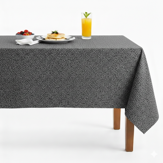 Beacon Metallic Jacquard Tablecloth-Grey