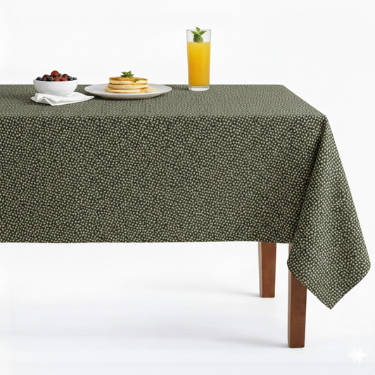 Beacon Metallic Jacquard Tablecloth-Onyx