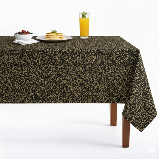 Beaconsfield Metallic Jacquard Tablecloth - Onyx