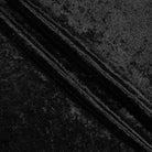 Black Shiny Crushed Velvet Fabric by the Yard - 72 Inch Wide