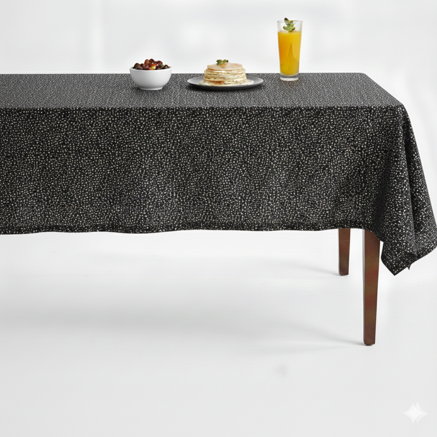 Black Marisol Jacquard Tablecloth