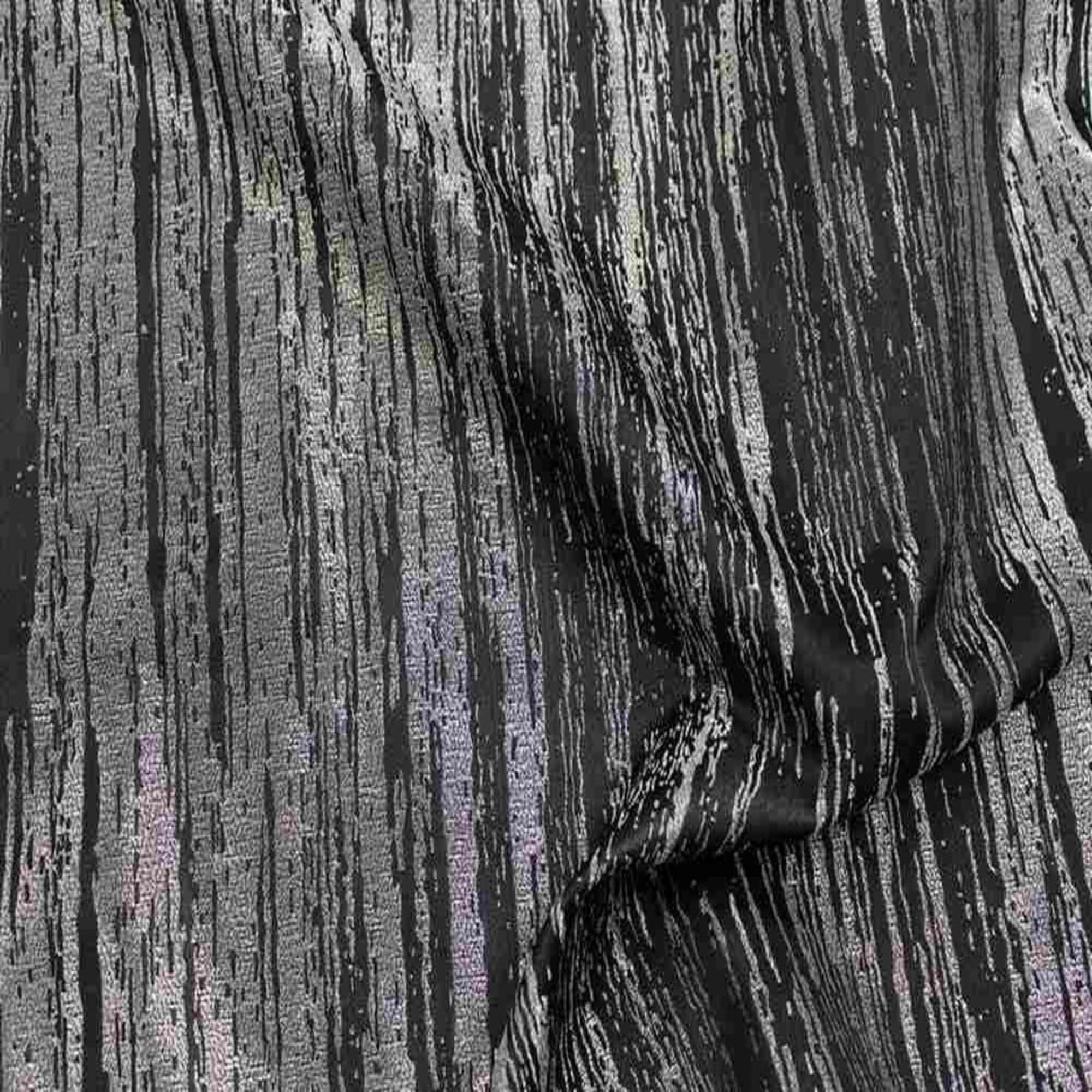 Inline Metallic Jacquard - Tablecloth - Black-