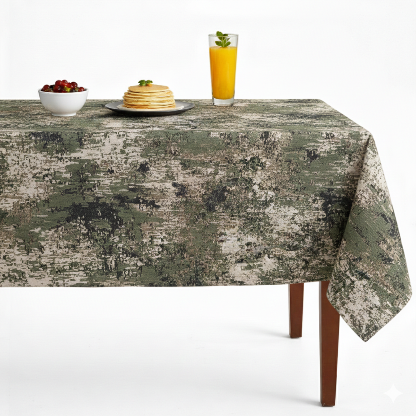Black Stardust Metallic Jacquard Tablecloth