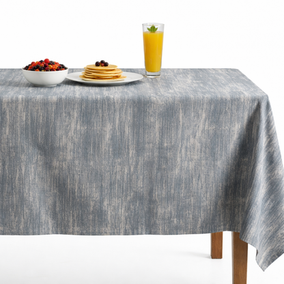 Blue Jacquard Tablecloth-Misty