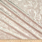 Blush Brocade Scroll Velvet Fabric by the Yard - 58 Inch Wide