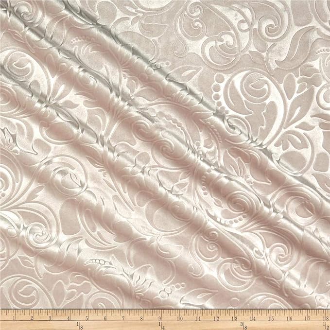 Brocade Scroll Velvet Fabric