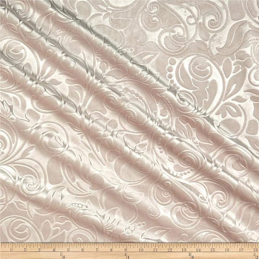 Brocade Scroll Velvet Fabric