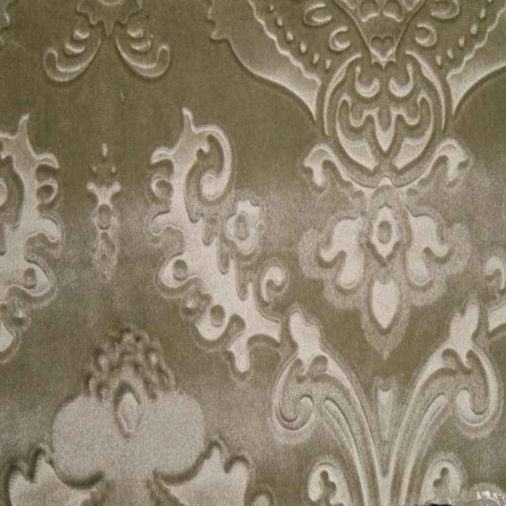 Sand Brocade Damask Velvet - Custom Tablecloths