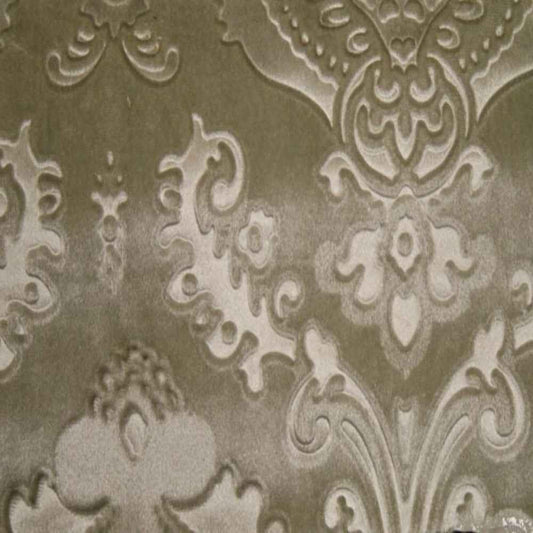 Sand Brocade Damask Velvet - Custom Tablecloths