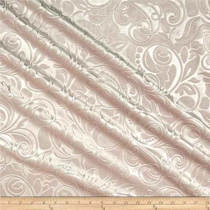Blush Brocade Scroll Velvet - Custom Tablecloths