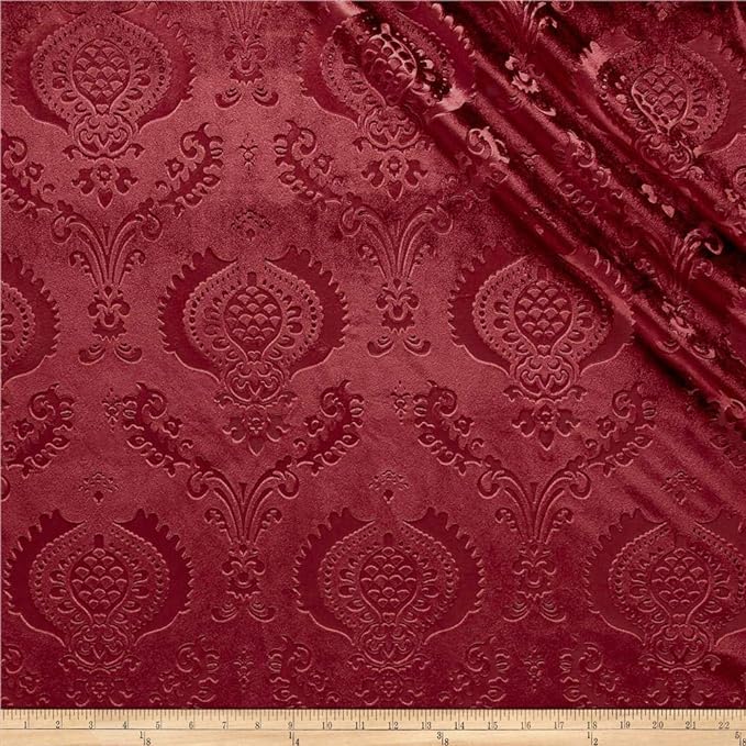 Brocade Damask Velvet | Tablecloth - Burgundy