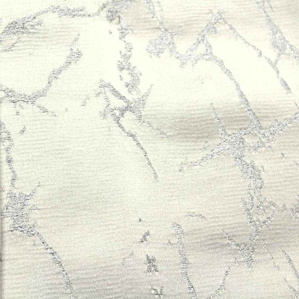 Calcutta Metallic Jacquard | Tablecloth - Ivory/Silver