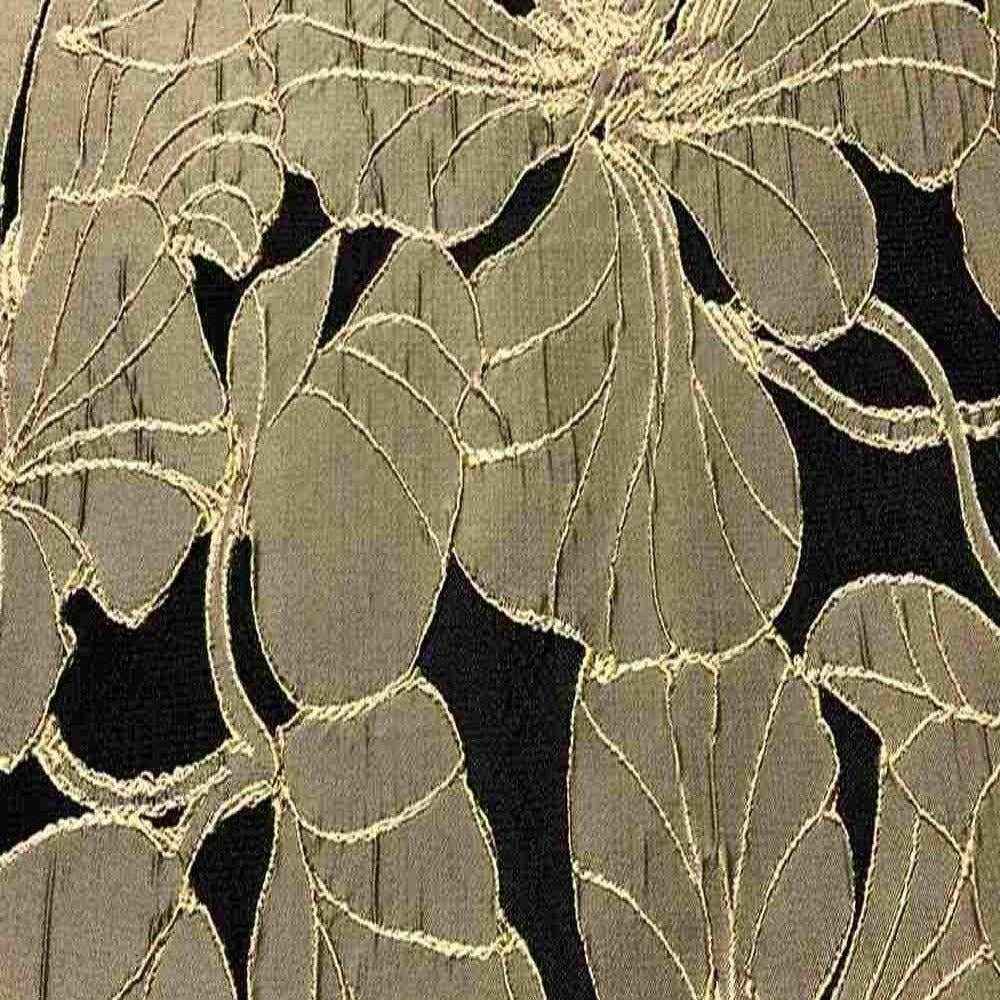 Black Cambridge Floral Jacquard Fabric by the Yard - 55 Inch Wide