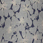 Navy Cambridge Floral Jacquard Fabric by the Yard - 55 Inch Wide