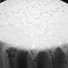 White Cambridge Floral Jacquard Fabric by the Yard - 55 Inch Wide