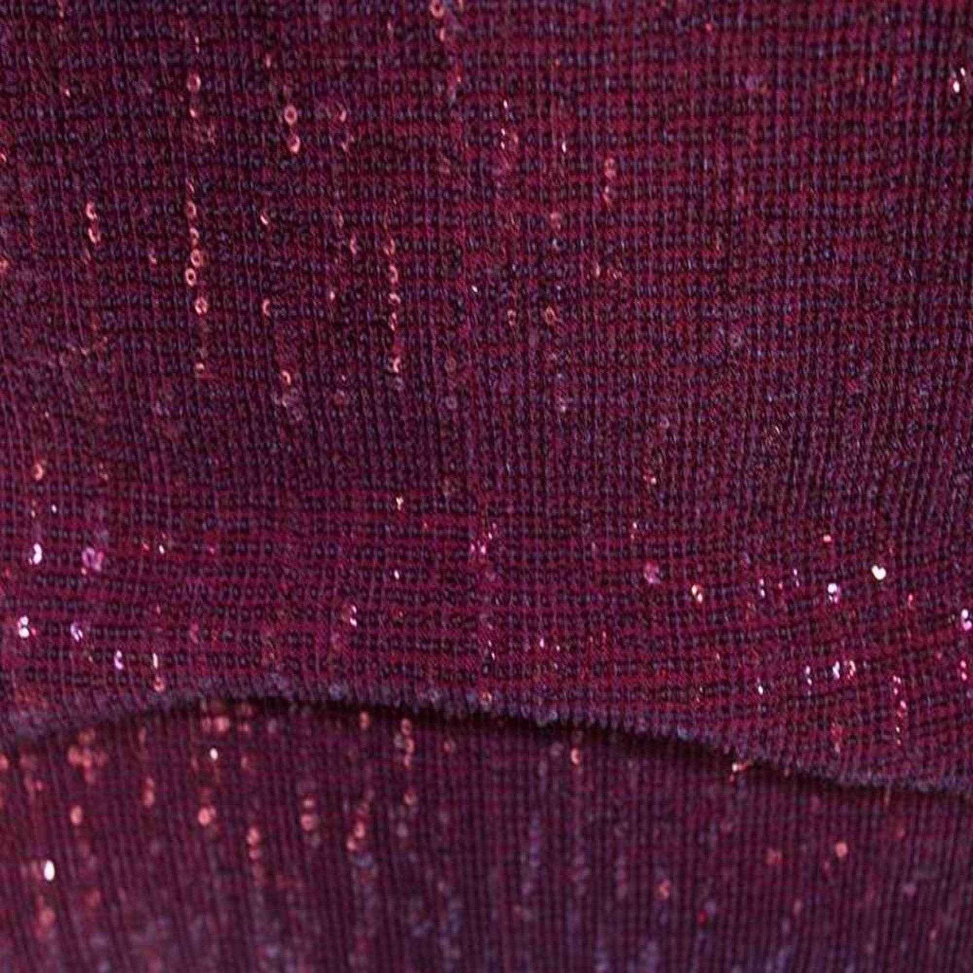 Cranberry COCKTAIL Sequin Fabric on Mesh Material Fabric by the Yard - 52 Inch Wide