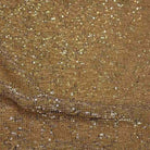 Gold COCKTAIL Sequin Fabric on Mesh Material Fabric by the Yard - 52 Inch Wide