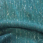 Teal COCKTAIL Sequin Fabric on Mesh Material Fabric by the Yard - 52 Inch Wide
