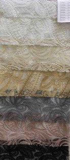 Natural CREATION Glitter Embroidered Mesh Fabric. Lace Netting Material 52 Inch in Width Fabric by the Yard - 52 Inch Wide