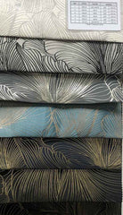 Midnight Delhi Metallic Flower Jacquard Fabric - 120 Inch. in Width Fabric by the Yard - 120 Inch Wide