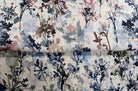 Blue Lily Digital Print Fabric - Cotton Hand - 58 Inch. in Width Fabric by the Yard - 58 Inch Wide