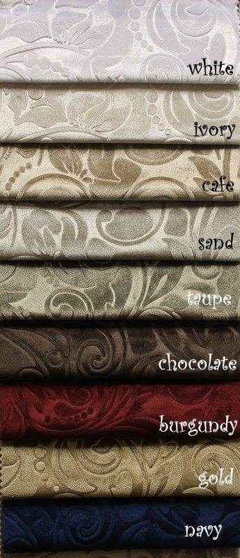 Color Line Brocade Scroll Velvet Fabric by the Yard - 58 Inch Wide