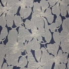 Navy Cambridge Floral Jacquard - Custom Tablecloths