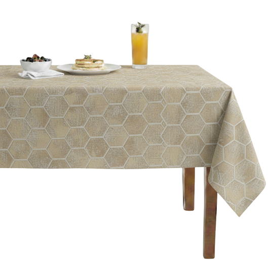 Gastonia Jacquard Tablecloth - Champagne