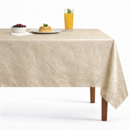 Beaconsfield Metallic Jacquard Tablecloth - Ivory/Gold