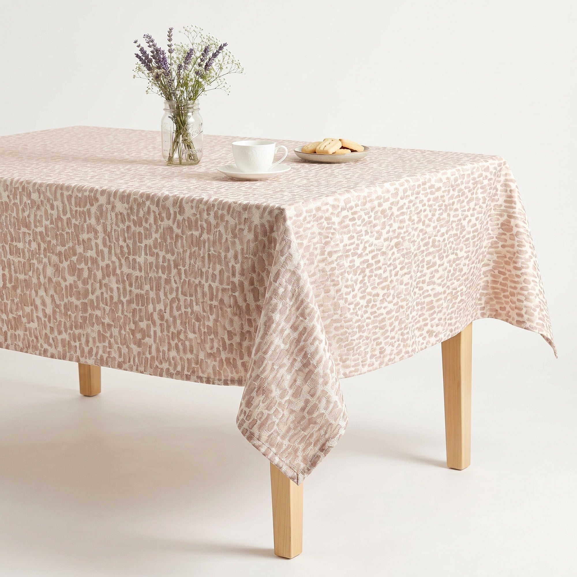 Cobblestone Blush Tablecloth