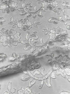 white DE JENEIRO Lace Fabric by the Yard - 54 Inch Wide